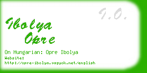 ibolya opre business card